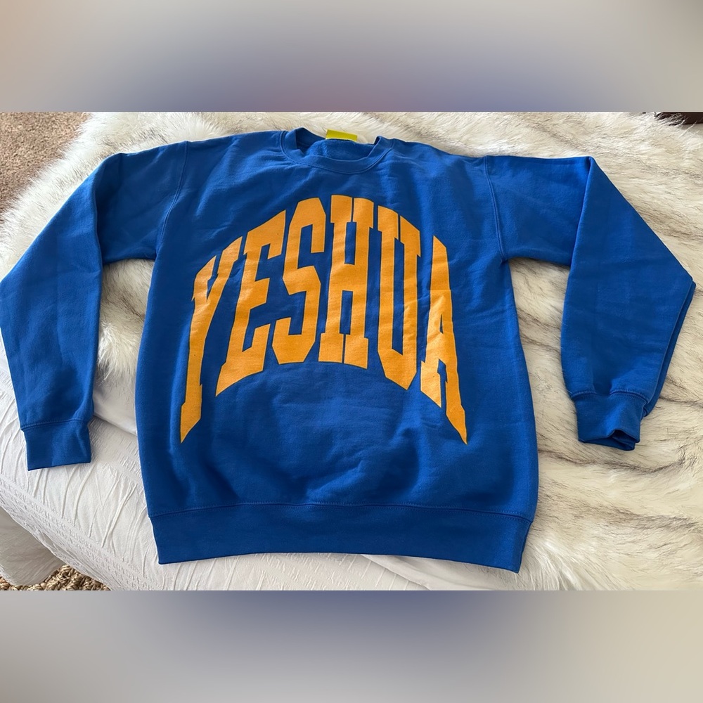 Yeshua Blue and Gold Crewneck Sweater